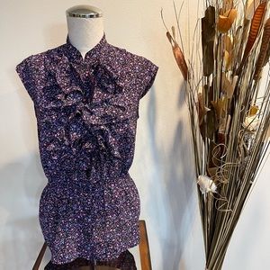 The Limited Black Floral Blouse